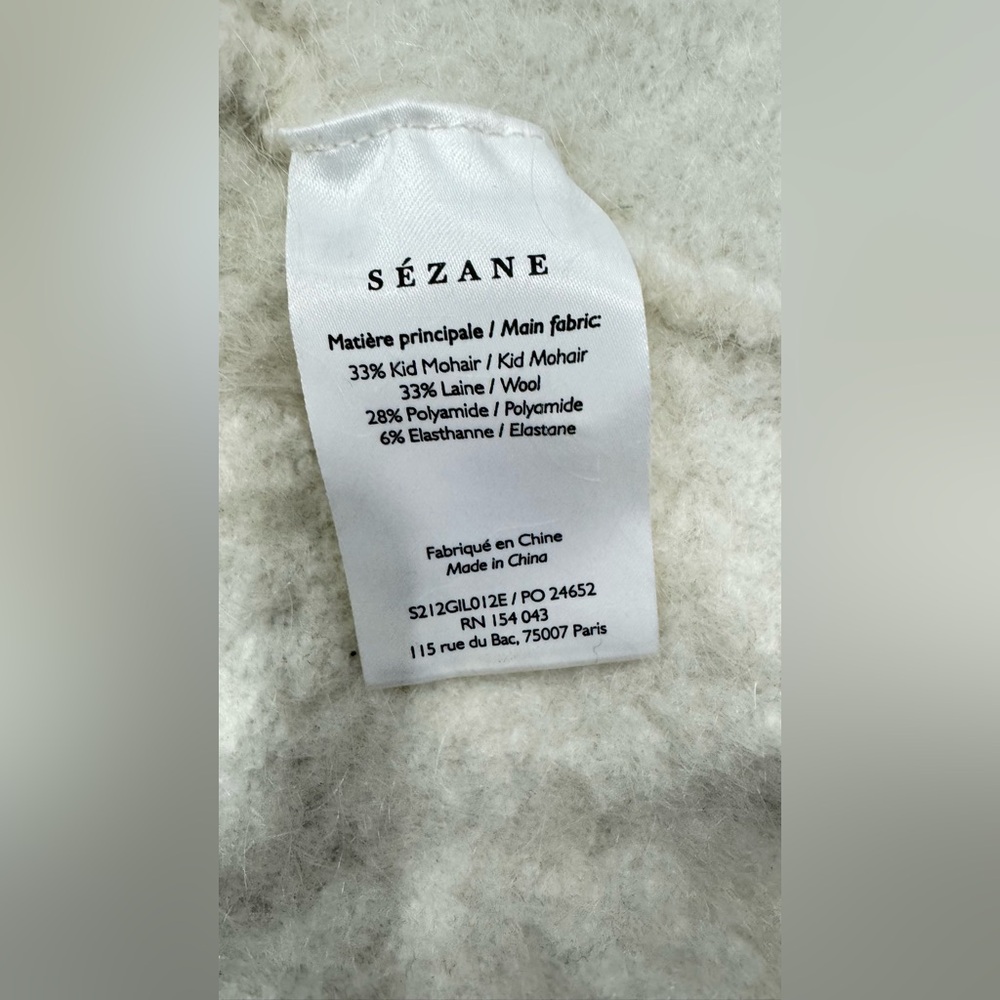 Sezane Cream Ruffle-Trim Kids Cardigan - Picture 4 of 9